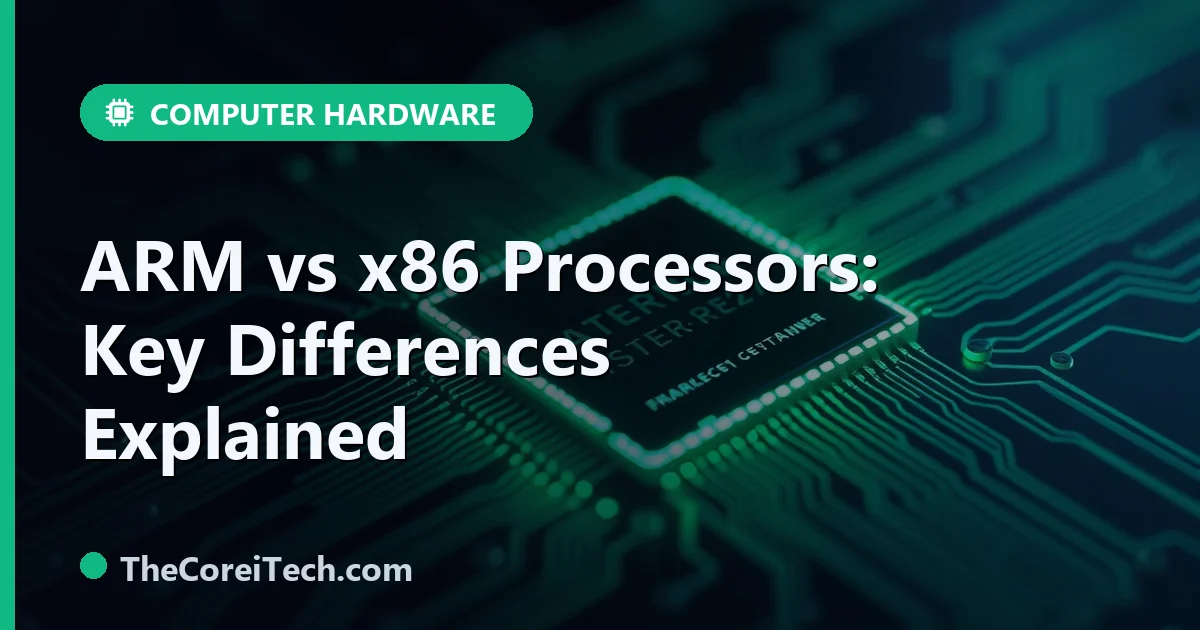 ARM vs x86 Processors: Architecture, Power & Use Cases