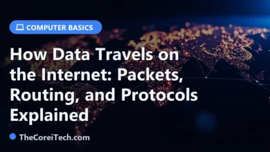How Data Travels on the Internet: Packets, Routing, and Protocols Explained - TheCoreiTech.com