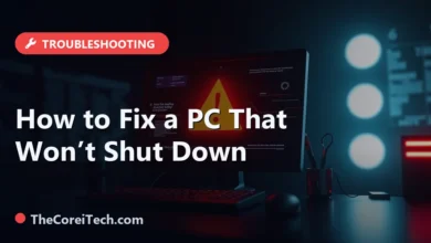 How to Fix a PC That Won’t Shut Down - TheCoreiTech.com