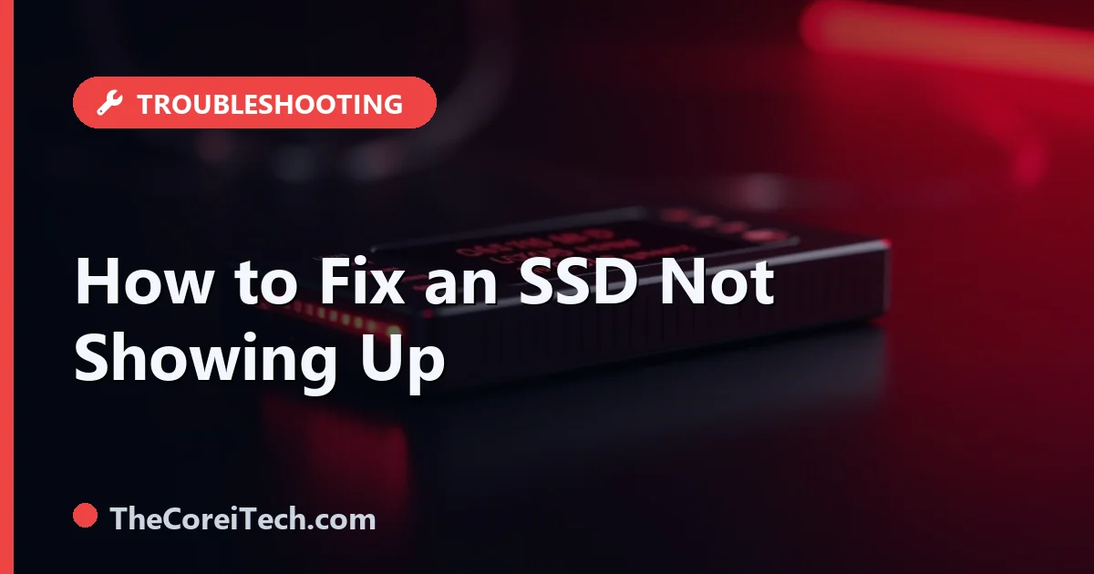 SSD Not Showing Up: How to Fix a Missing SSD in Windows