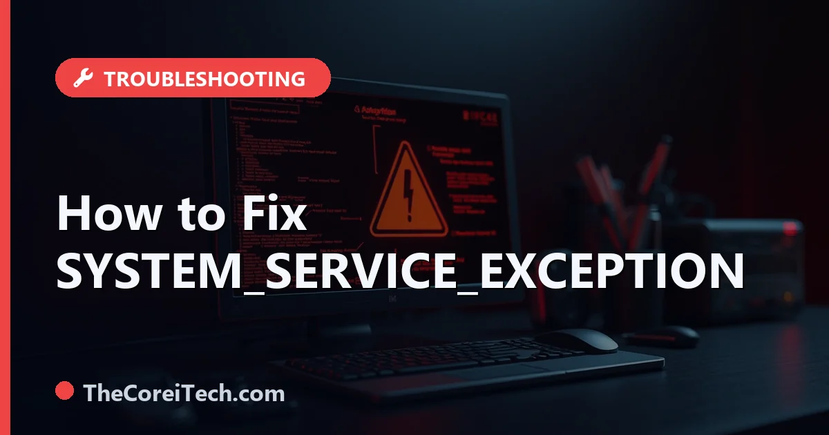 SYSTEM_SERVICE_EXCEPTION: How to Fix This BSOD