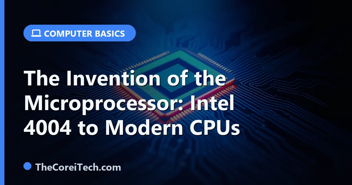 First Microprocessor Computer The Invention of the Microprocessor: Intel 4004 to Modern CPUs | The ...