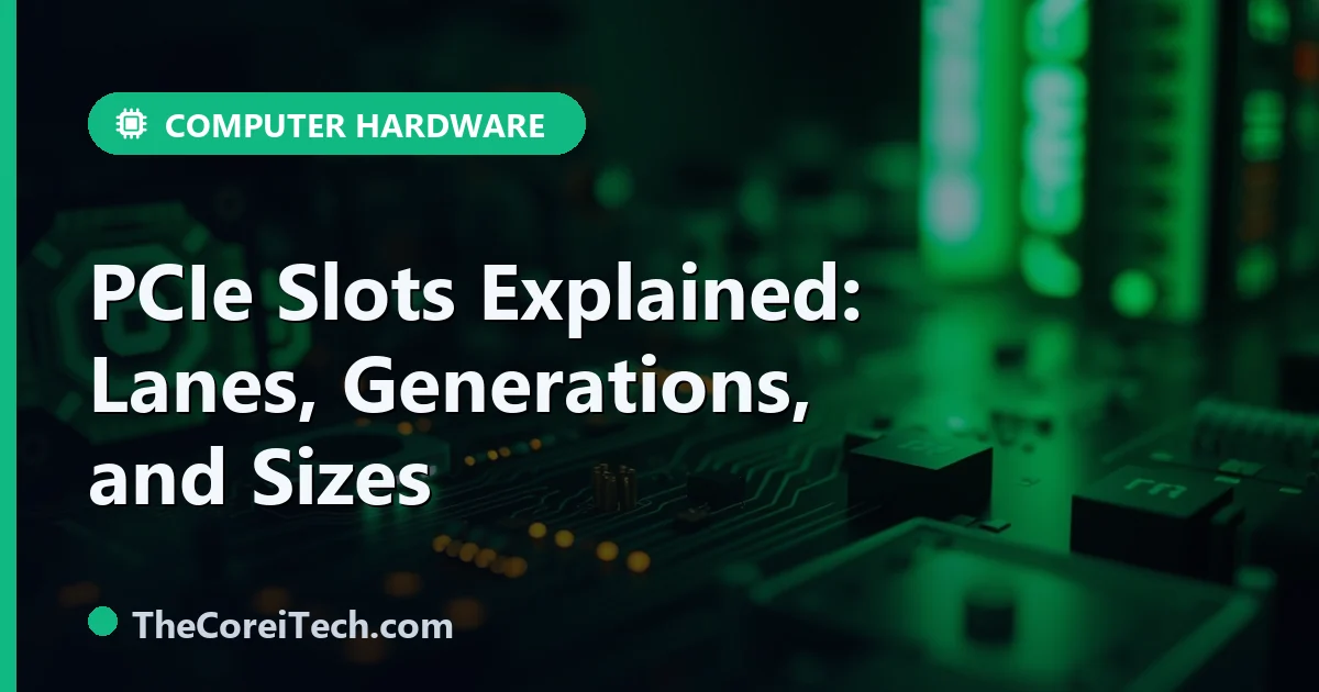 PCIe Slots Explained: x16, x8, x4 Lanes & Generations