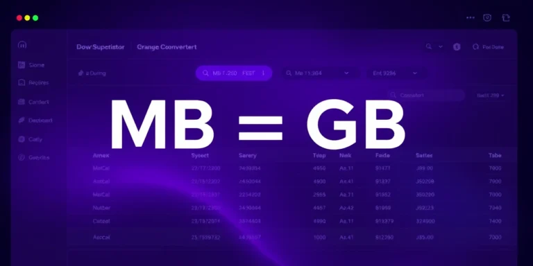 MB to GB Converter - free online tool by The Core IT Tech
