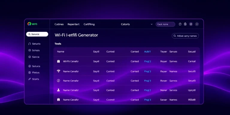 Wi-Fi Name Generator - free online tool by The Core IT Tech